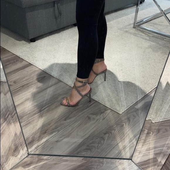 Manolo Blahnik Strappy Glitter Heels - Picture 4 of 5